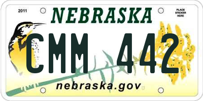 NE license plate CMM442