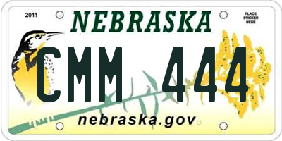 NE license plate CMM444