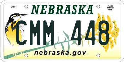 NE license plate CMM448