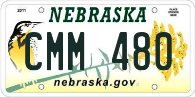 NE license plate CMM480