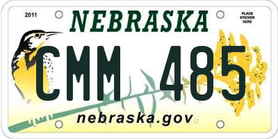 NE license plate CMM485