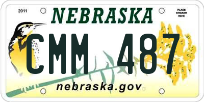 NE license plate CMM487