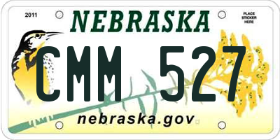 NE license plate CMM527