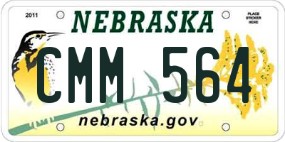 NE license plate CMM564