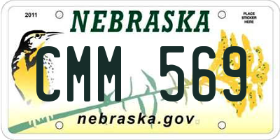 NE license plate CMM569