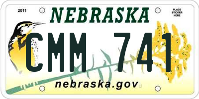 NE license plate CMM741