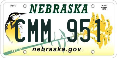 NE license plate CMM951