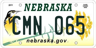 NE license plate CMN065