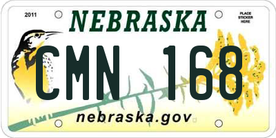 NE license plate CMN168
