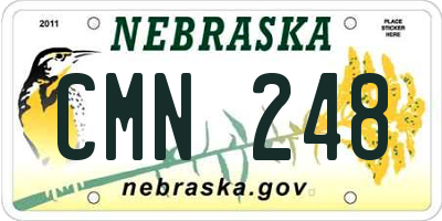 NE license plate CMN248