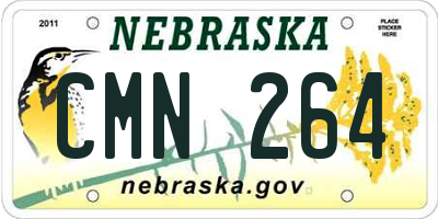 NE license plate CMN264