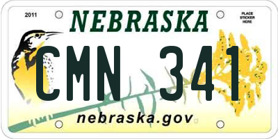 NE license plate CMN341