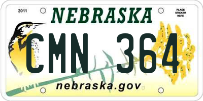 NE license plate CMN364