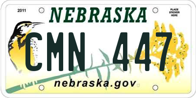 NE license plate CMN447