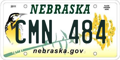 NE license plate CMN484