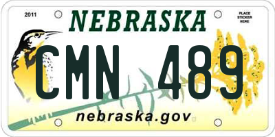 NE license plate CMN489