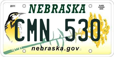 NE license plate CMN530