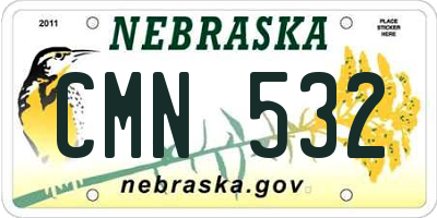 NE license plate CMN532