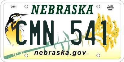 NE license plate CMN541