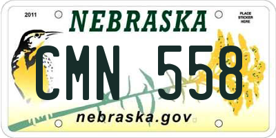 NE license plate CMN558