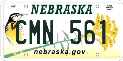 NE license plate CMN561