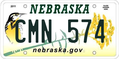 NE license plate CMN574