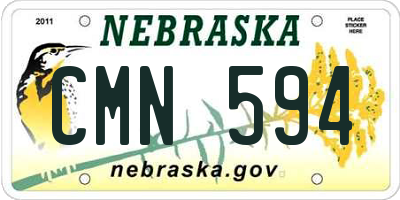 NE license plate CMN594