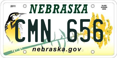 NE license plate CMN656