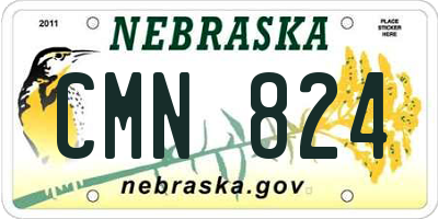 NE license plate CMN824