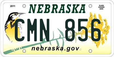 NE license plate CMN856