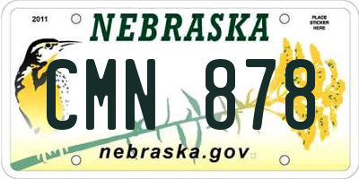 NE license plate CMN878