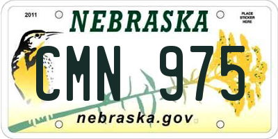 NE license plate CMN975