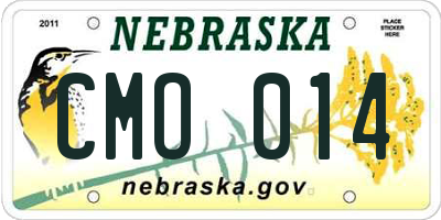NE license plate CMO014