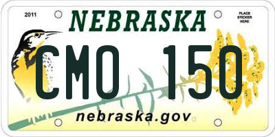 NE license plate CMO150