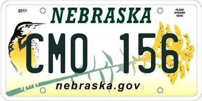 NE license plate CMO156