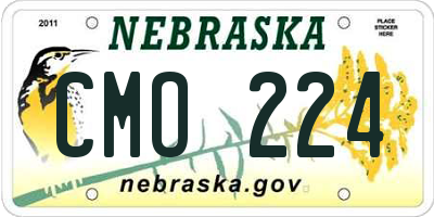 NE license plate CMO224