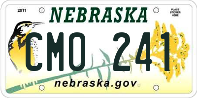 NE license plate CMO241