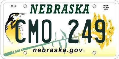 NE license plate CMO249