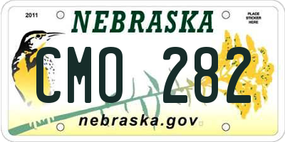 NE license plate CMO282