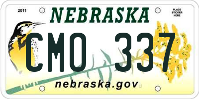 NE license plate CMO337