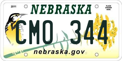 NE license plate CMO344