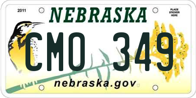 NE license plate CMO349