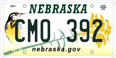 NE license plate CMO392