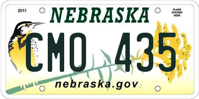 NE license plate CMO435