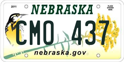 NE license plate CMO437