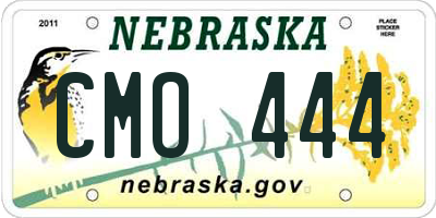 NE license plate CMO444