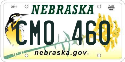 NE license plate CMO460