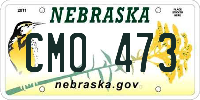 NE license plate CMO473