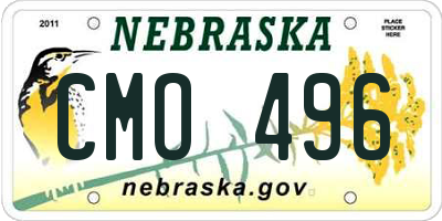 NE license plate CMO496
