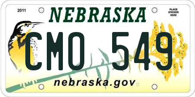 NE license plate CMO549